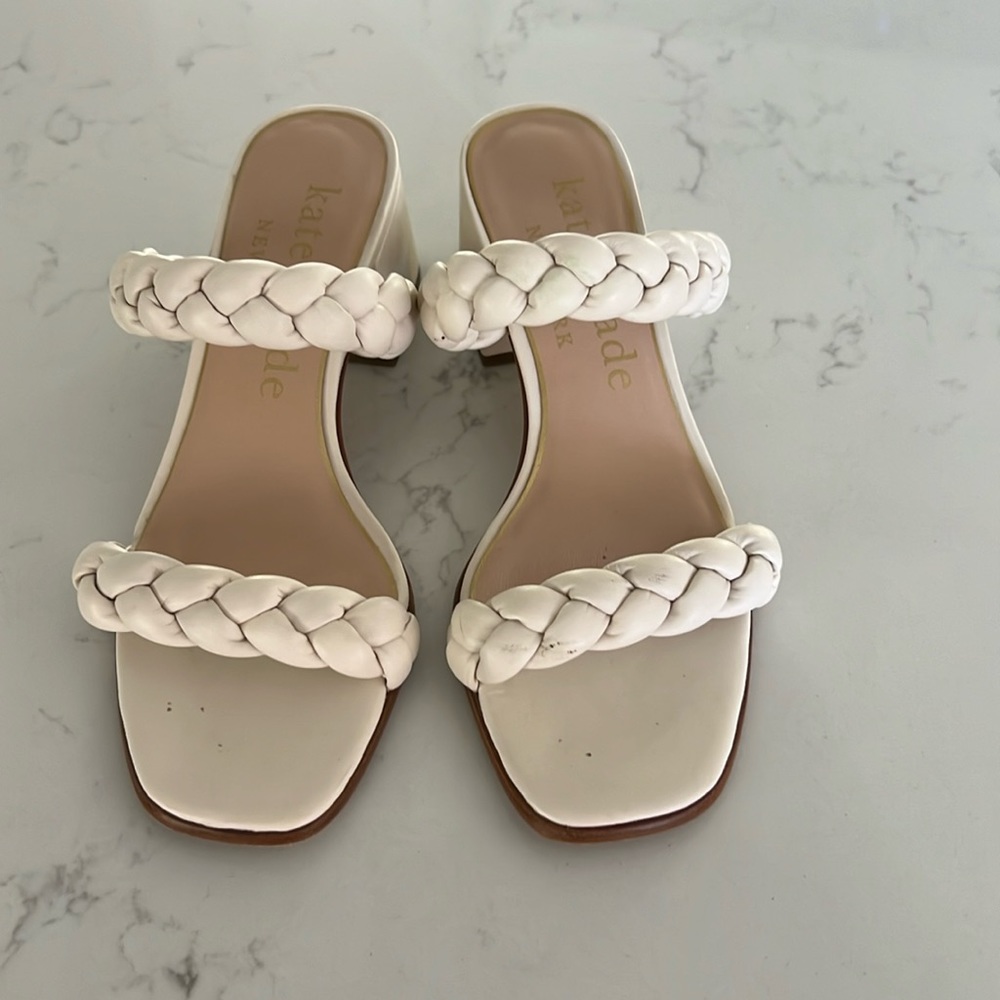 Kate Spade sandals with 2” heel. Very good condition